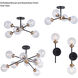 Orbit LED 25 inch Muted Brass and Oil Rubbed Bronze Semi-Flush Mount Ceiling Light
